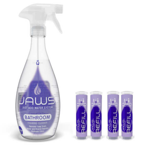 JAWS Bathroom Cleaning Kit. Refillable Cleaning Supplies.